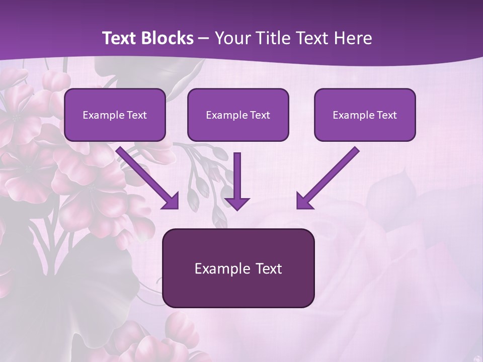 Ilustracja Kwiat Fioletowy PowerPoint Template