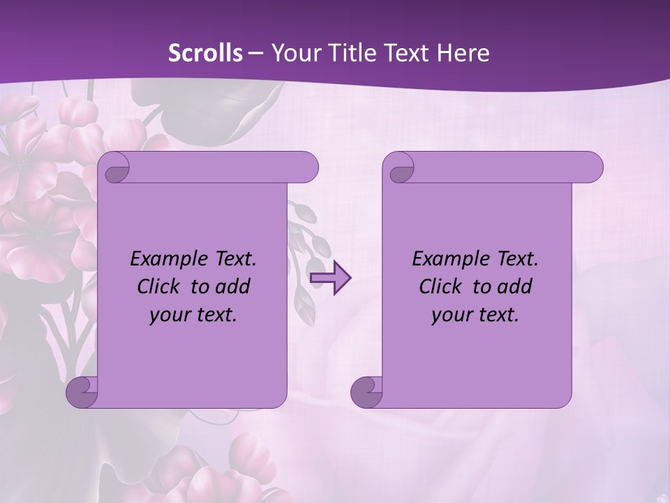 Ilustracja Kwiat Fioletowy PowerPoint Template