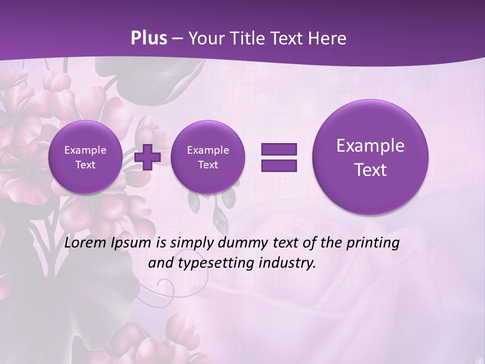 Ilustracja Kwiat Fioletowy PowerPoint Template