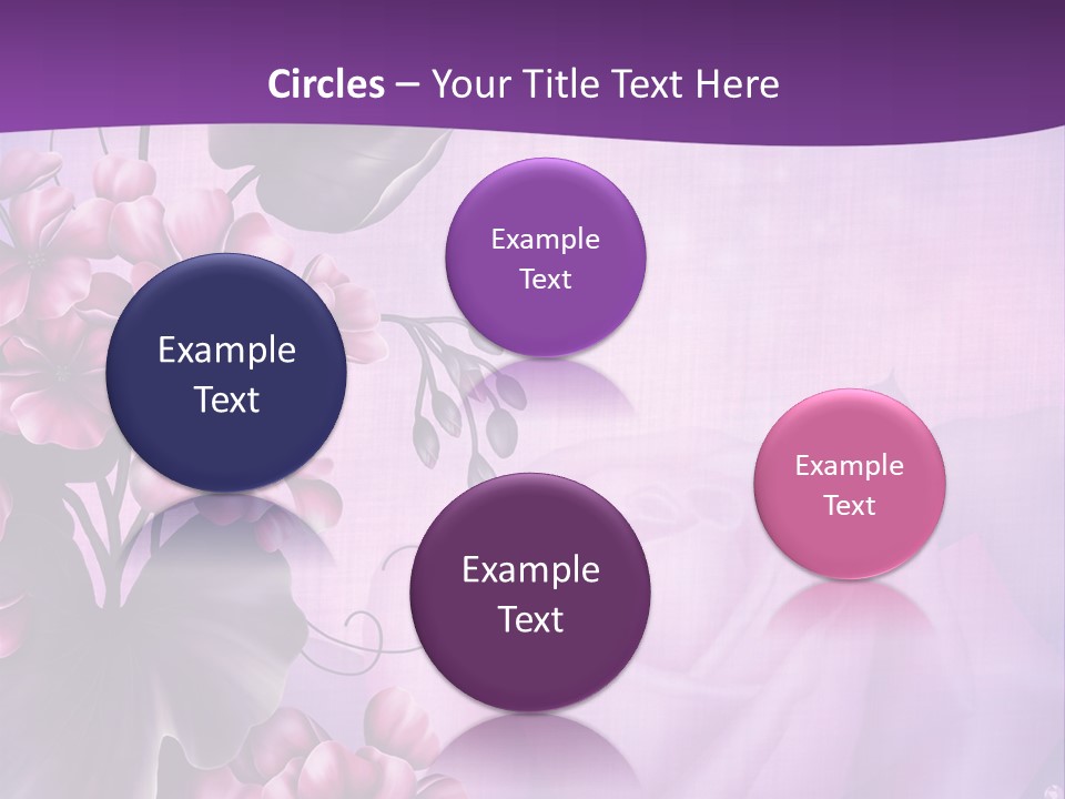 Ilustracja Kwiat Fioletowy PowerPoint Template