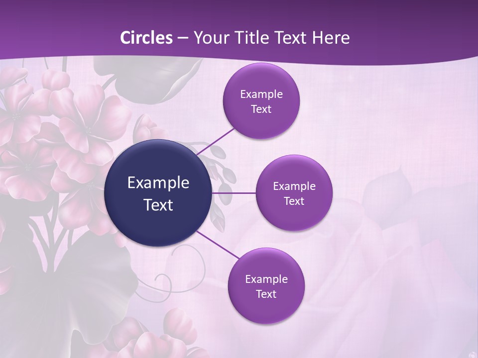 Ilustracja Kwiat Fioletowy PowerPoint Template