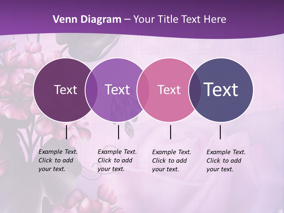 Ilustracja Kwiat Fioletowy PowerPoint Template