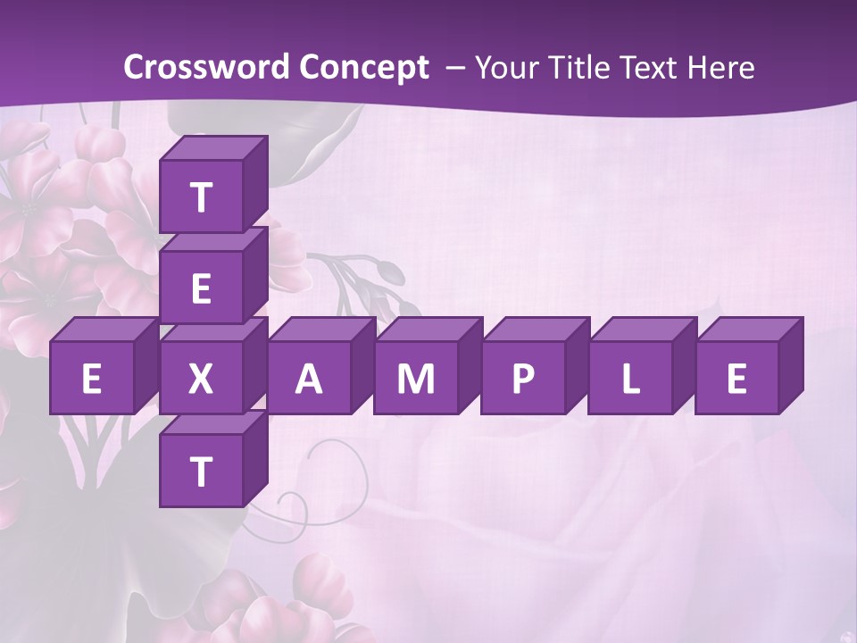 Ilustracja Kwiat Fioletowy PowerPoint Template