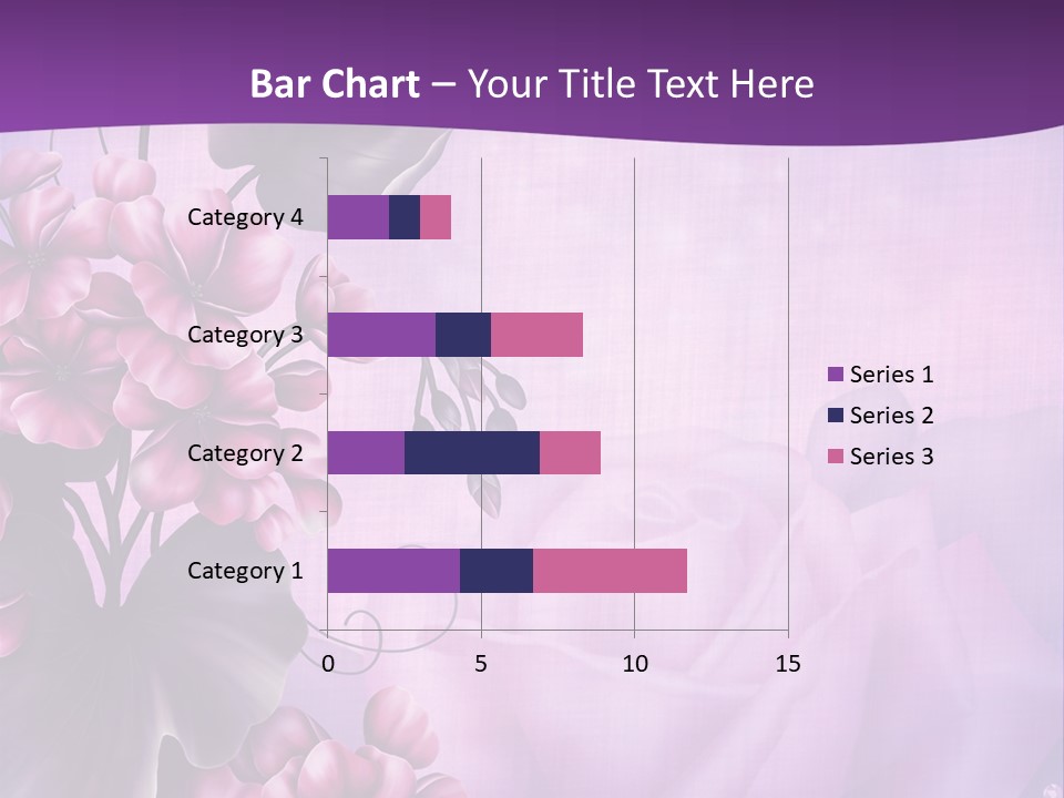 Ilustracja Kwiat Fioletowy PowerPoint Template