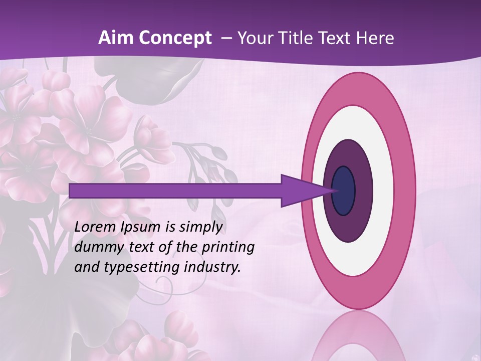 Ilustracja Kwiat Fioletowy PowerPoint Template