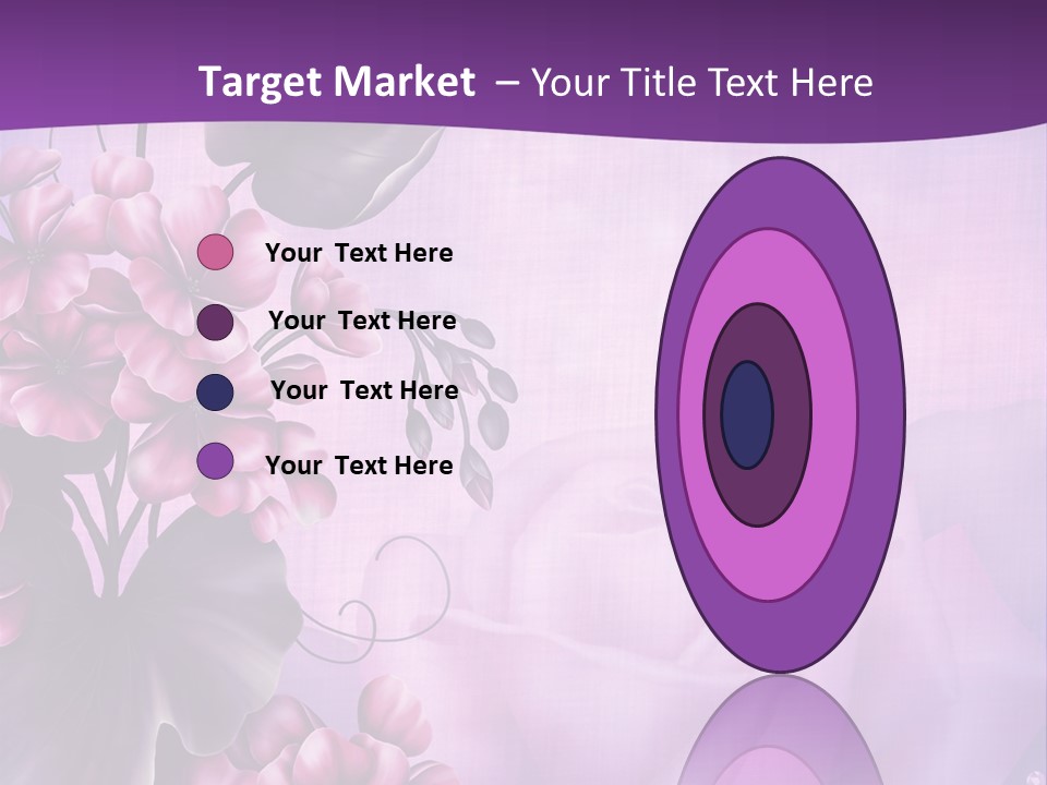 Ilustracja Kwiat Fioletowy PowerPoint Template