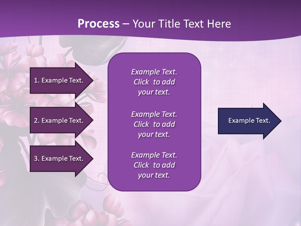 Ilustracja Kwiat Fioletowy PowerPoint Template