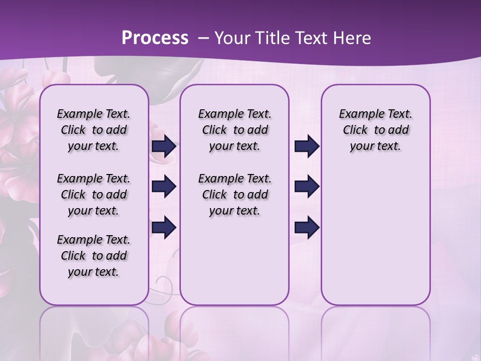 Ilustracja Kwiat Fioletowy PowerPoint Template