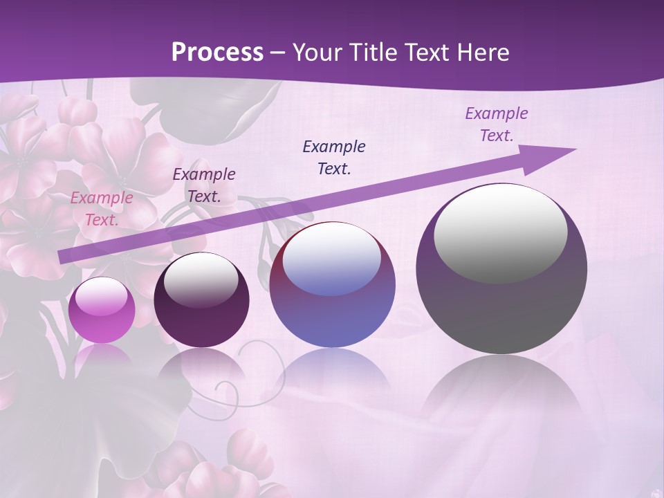 Ilustracja Kwiat Fioletowy PowerPoint Template