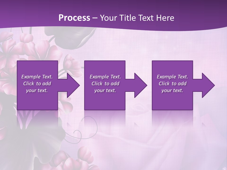Ilustracja Kwiat Fioletowy PowerPoint Template