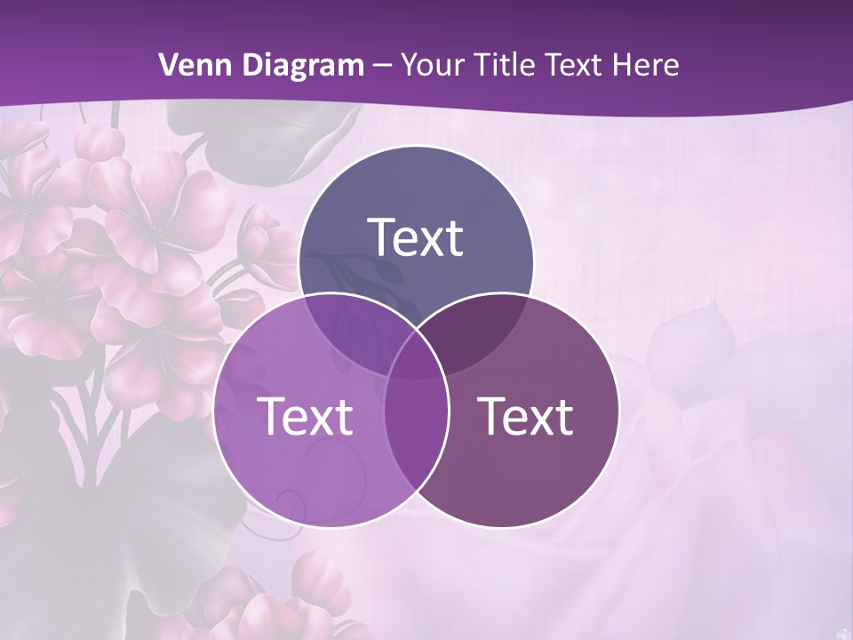 Ilustracja Kwiat Fioletowy PowerPoint Template