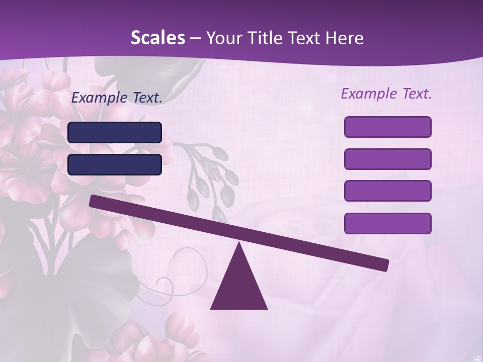 Ilustracja Kwiat Fioletowy PowerPoint Template