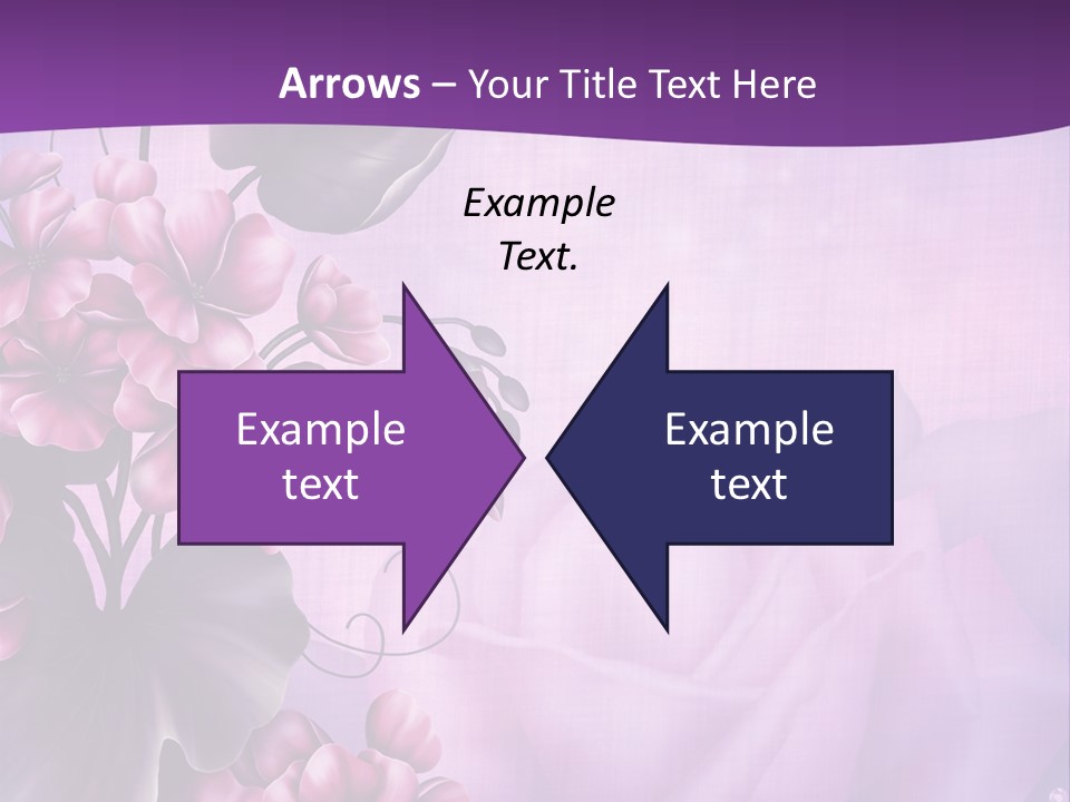 Ilustracja Kwiat Fioletowy PowerPoint Template