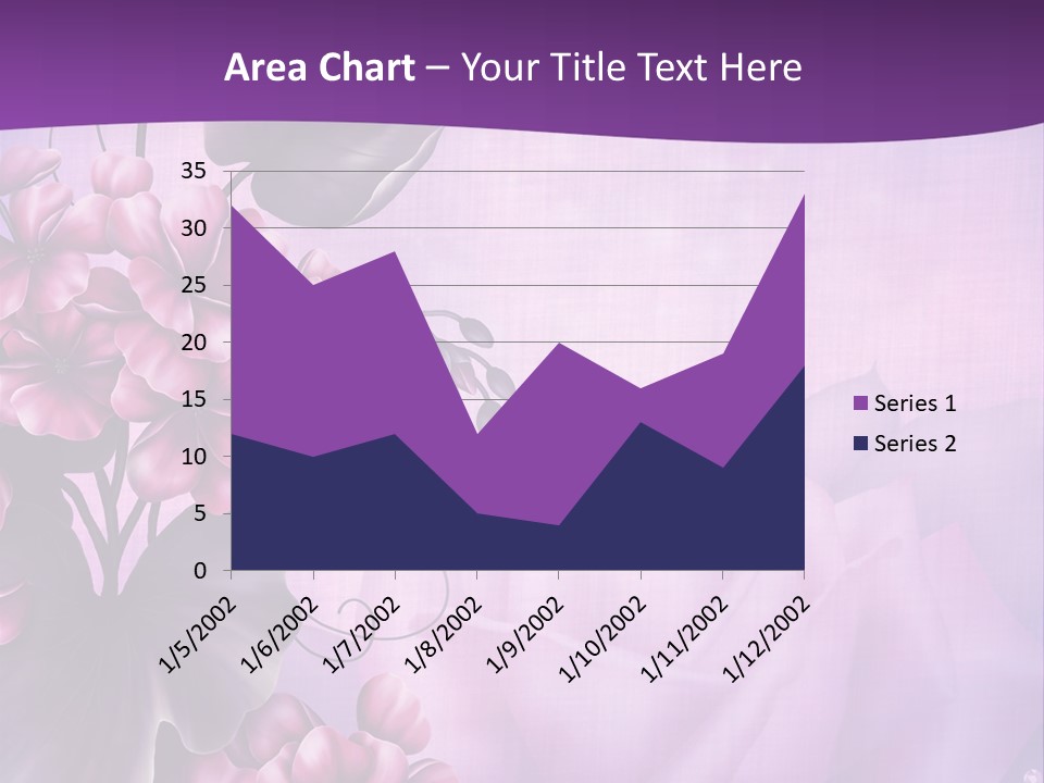 Ilustracja Kwiat Fioletowy PowerPoint Template