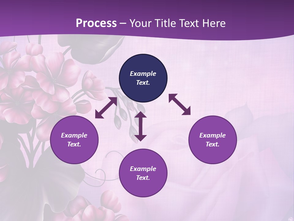 Ilustracja Kwiat Fioletowy PowerPoint Template