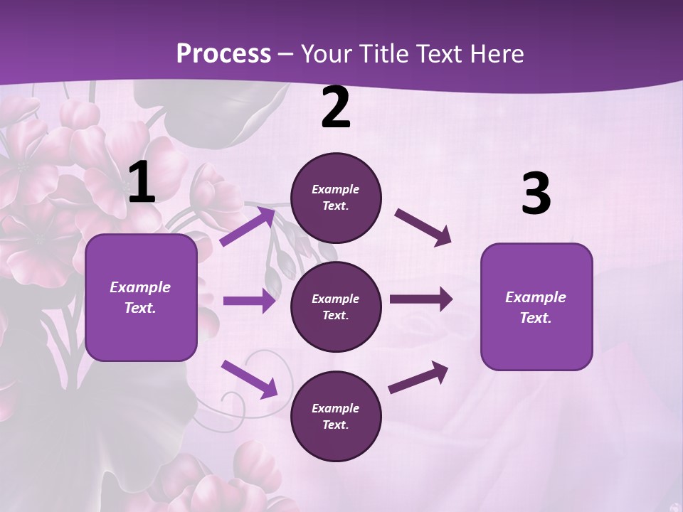 Ilustracja Kwiat Fioletowy PowerPoint Template