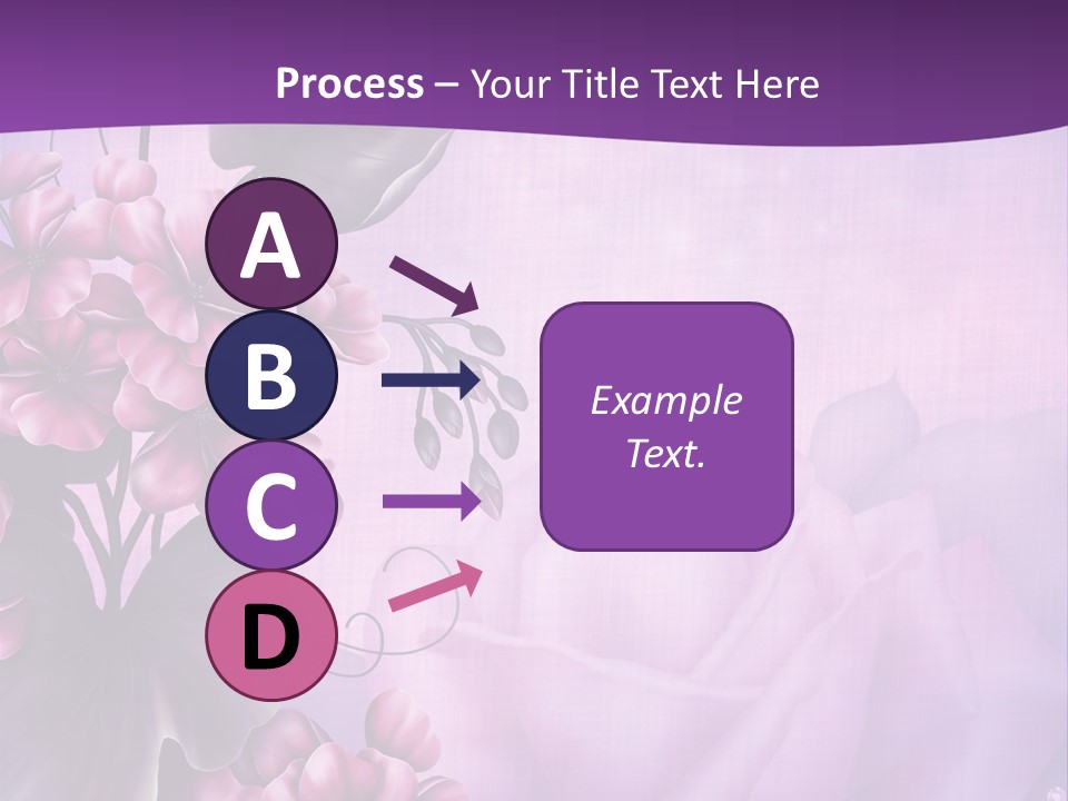 Ilustracja Kwiat Fioletowy PowerPoint Template