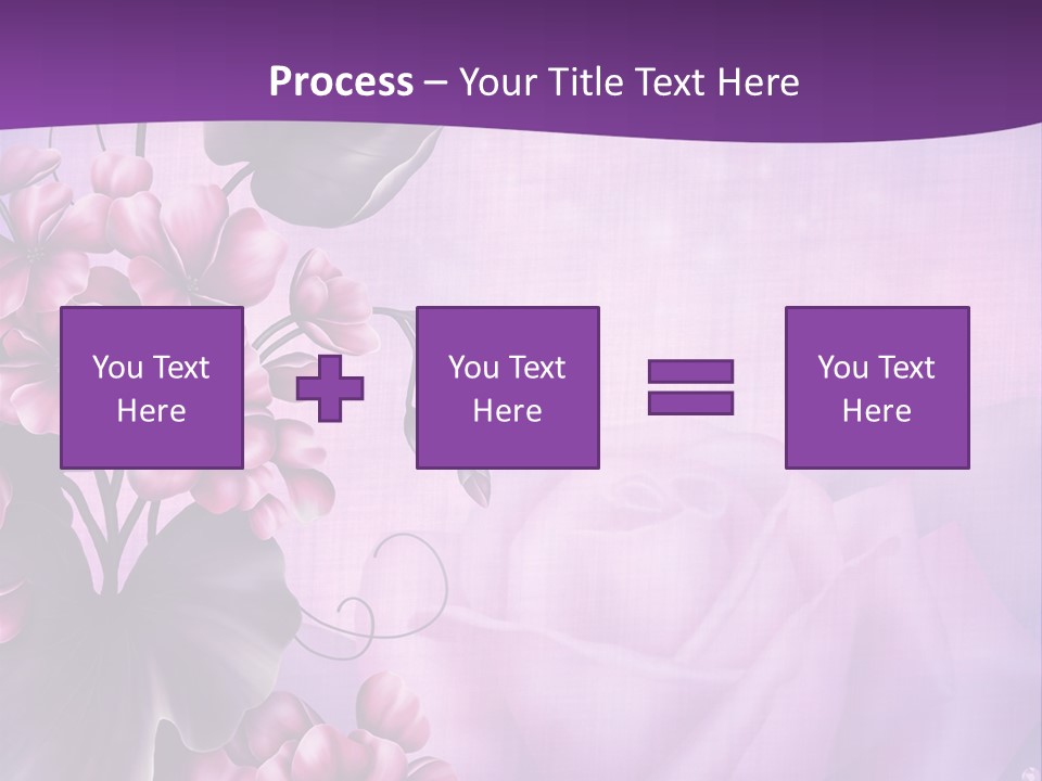 Ilustracja Kwiat Fioletowy PowerPoint Template