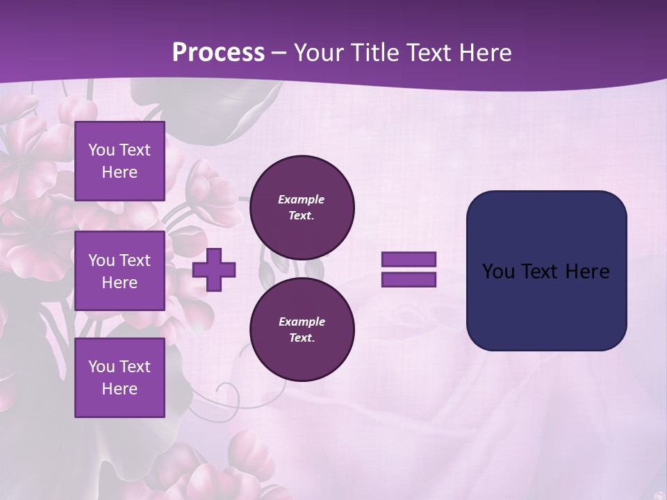 Ilustracja Kwiat Fioletowy PowerPoint Template