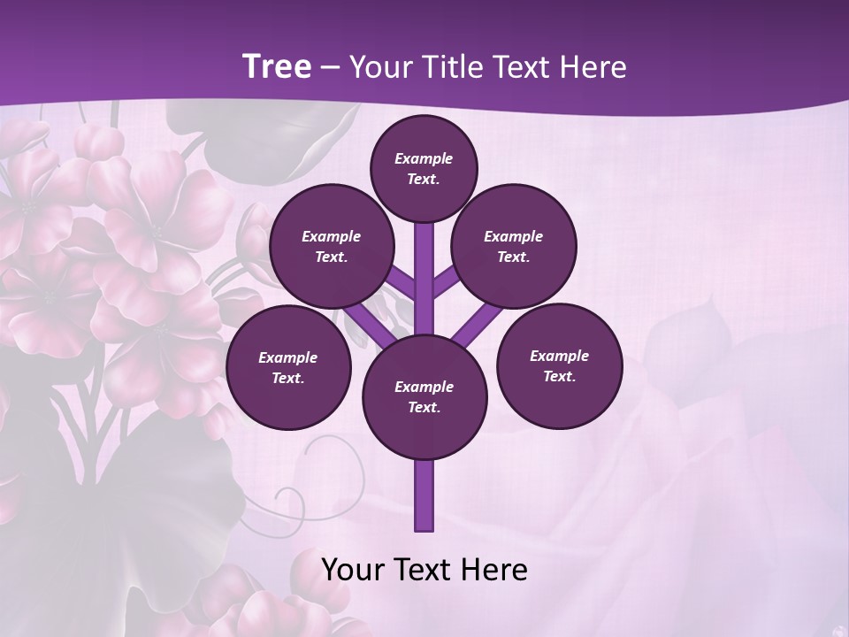 Ilustracja Kwiat Fioletowy PowerPoint Template