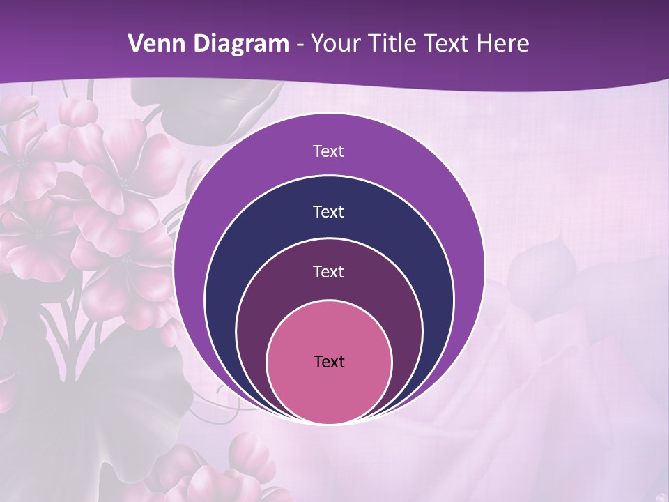Ilustracja Kwiat Fioletowy PowerPoint Template
