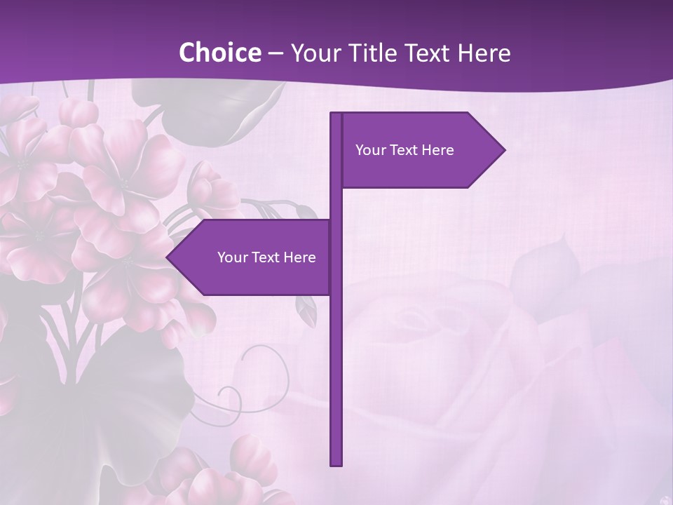 Ilustracja Kwiat Fioletowy PowerPoint Template
