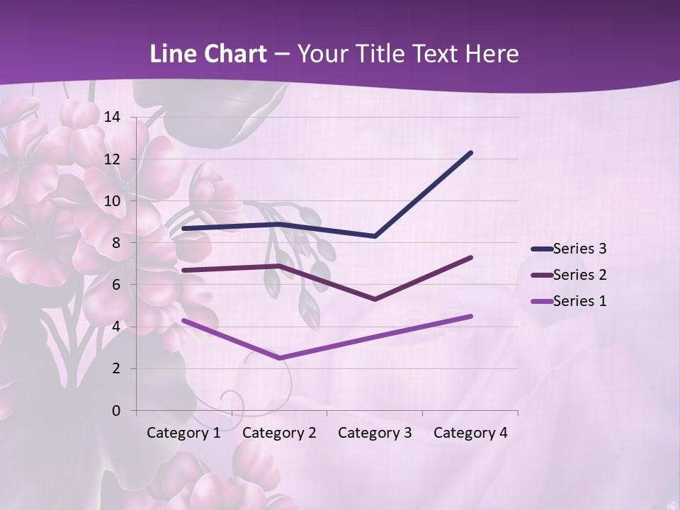 Ilustracja Kwiat Fioletowy PowerPoint Template