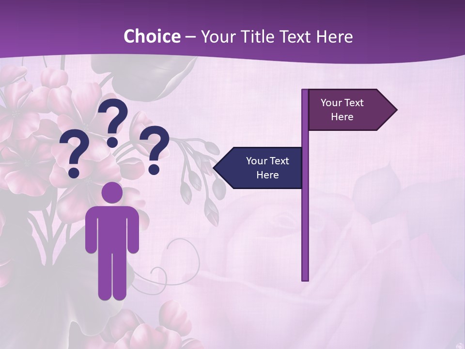 Ilustracja Kwiat Fioletowy PowerPoint Template