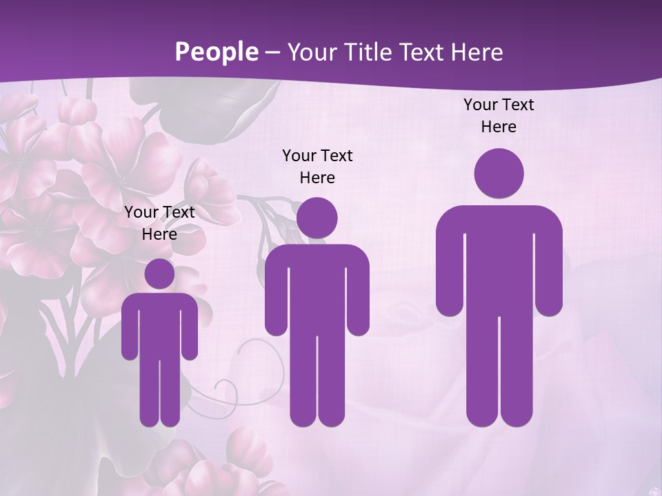 Ilustracja Kwiat Fioletowy PowerPoint Template