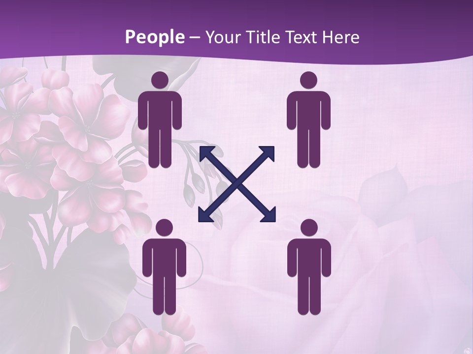 Ilustracja Kwiat Fioletowy PowerPoint Template