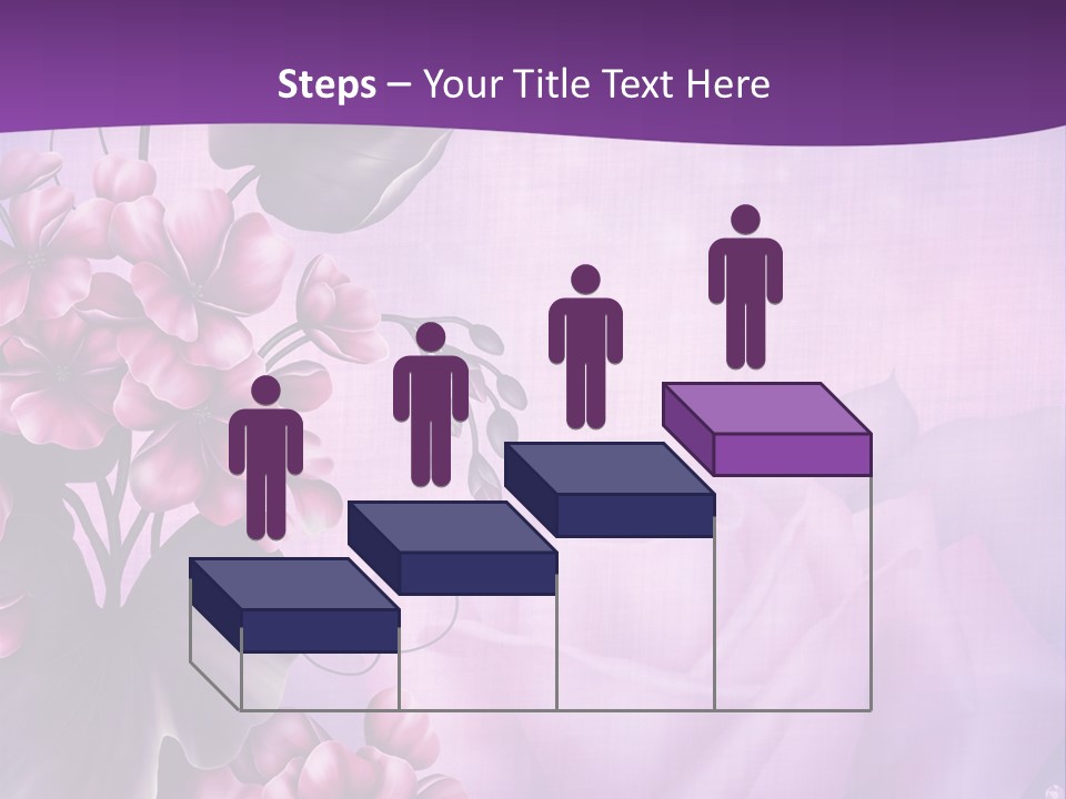 Ilustracja Kwiat Fioletowy PowerPoint Template