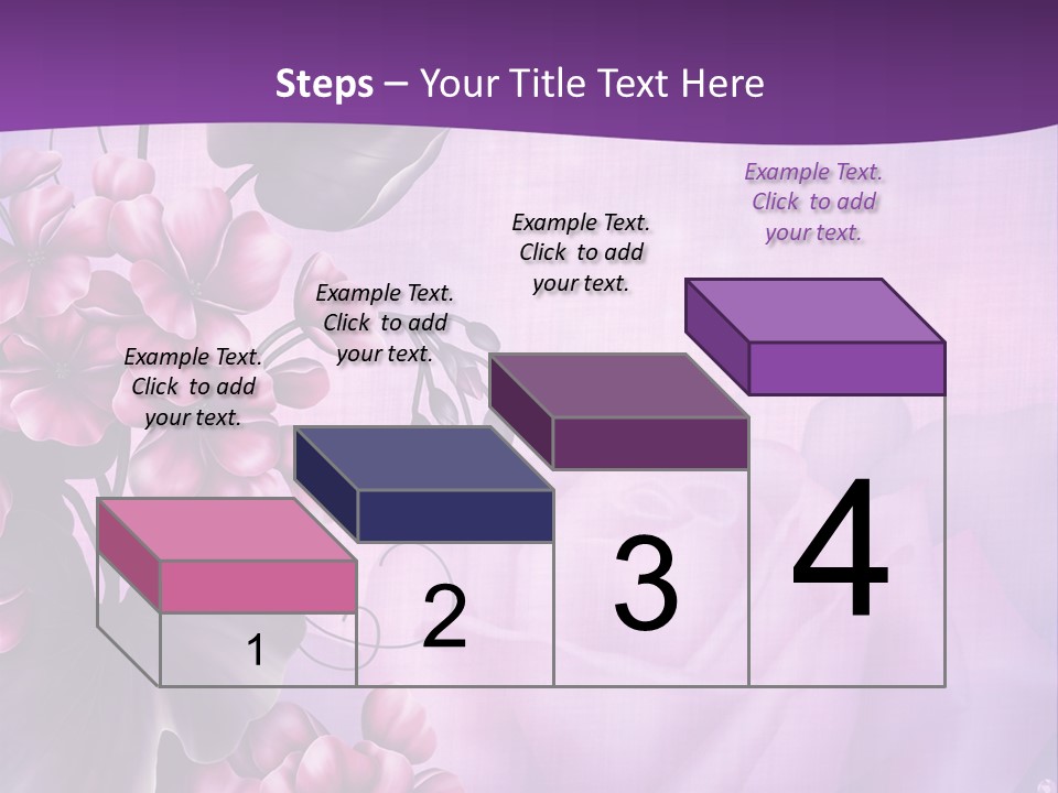 Ilustracja Kwiat Fioletowy PowerPoint Template