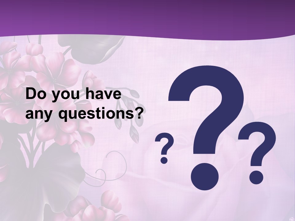 Ilustracja Kwiat Fioletowy PowerPoint Template