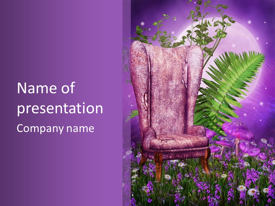 Fotel Stokrotka Grzyb PowerPoint Template