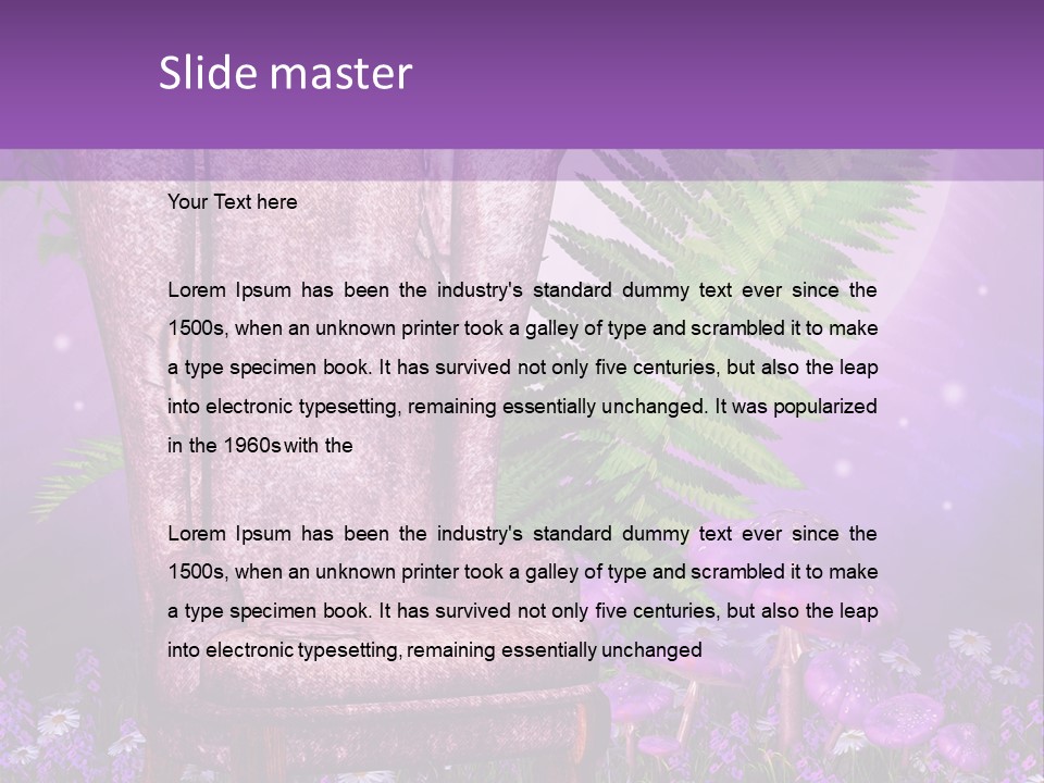 Fotel Stokrotka Grzyb PowerPoint Template