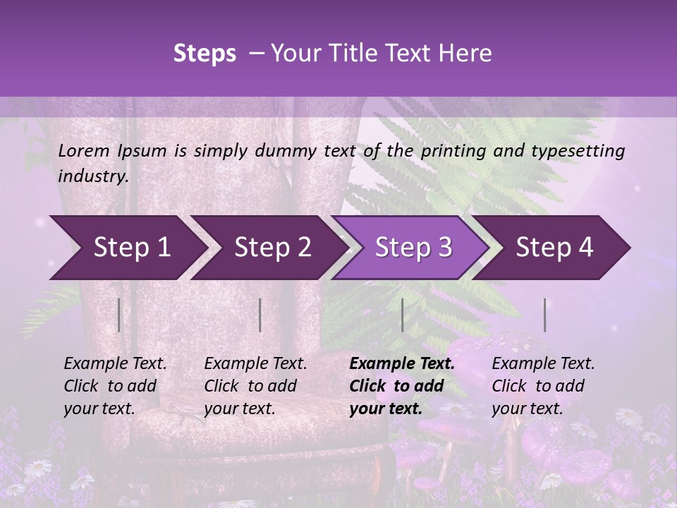Fotel Stokrotka Grzyb PowerPoint Template