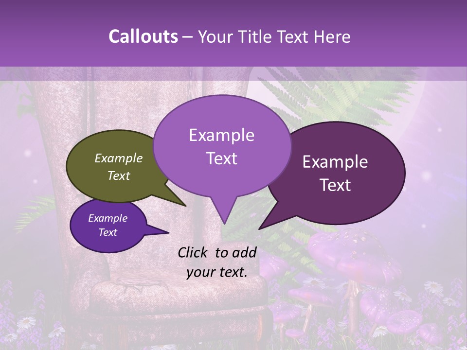 Fotel Stokrotka Grzyb PowerPoint Template