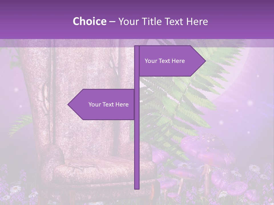Fotel Stokrotka Grzyb PowerPoint Template