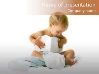 Funny Sit Toddler PowerPoint Template