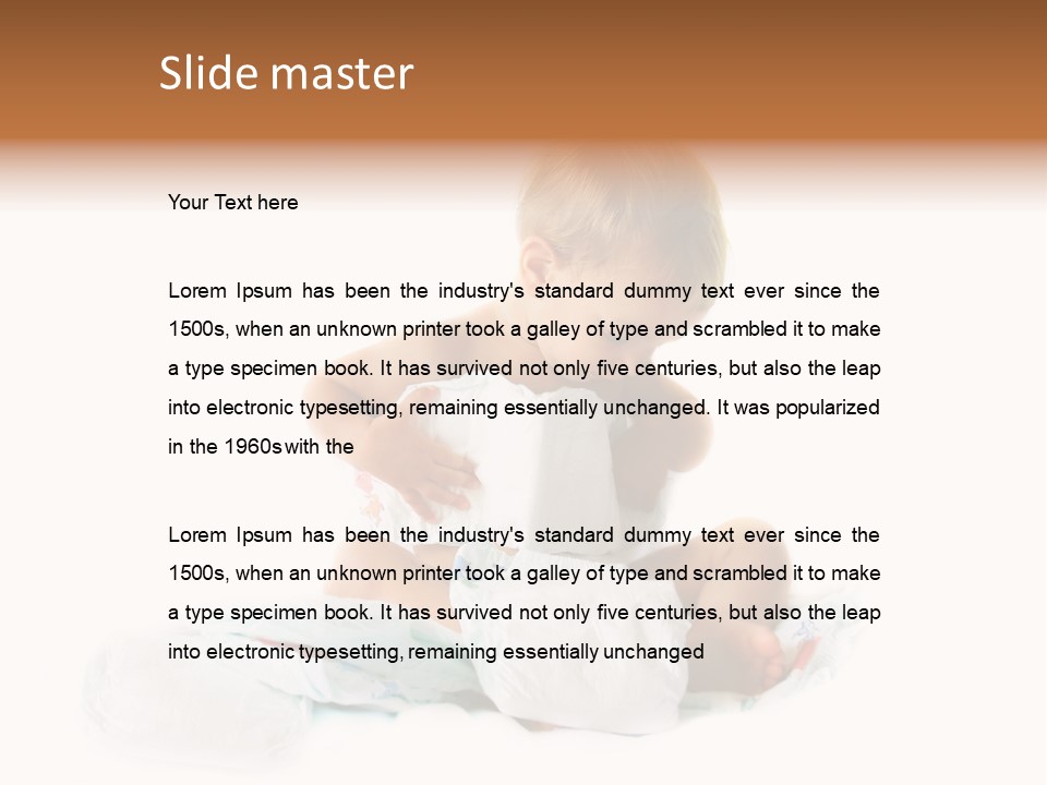 Funny Sit Toddler PowerPoint Template