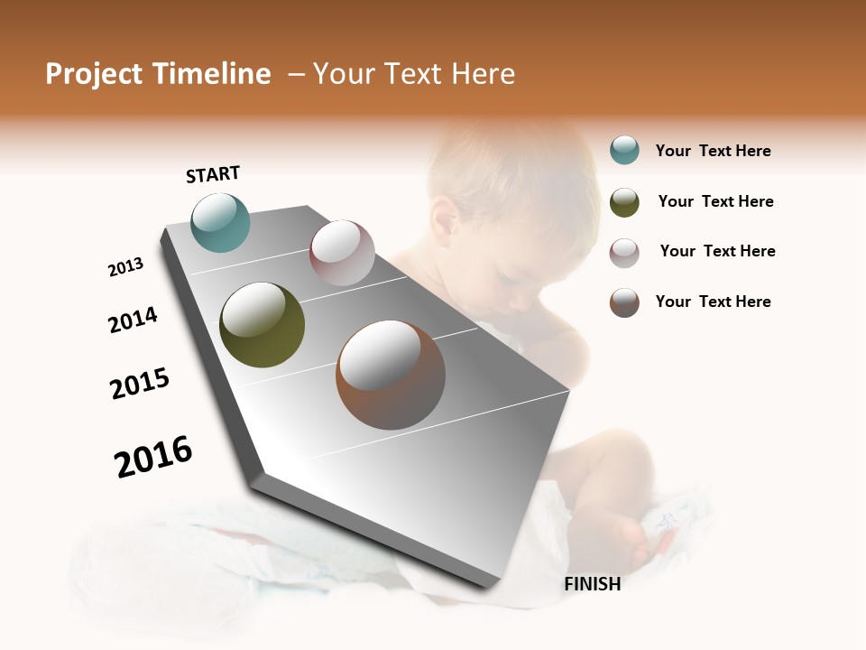 Funny Sit Toddler PowerPoint Template