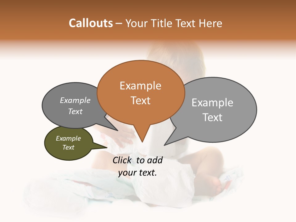 Funny Sit Toddler PowerPoint Template