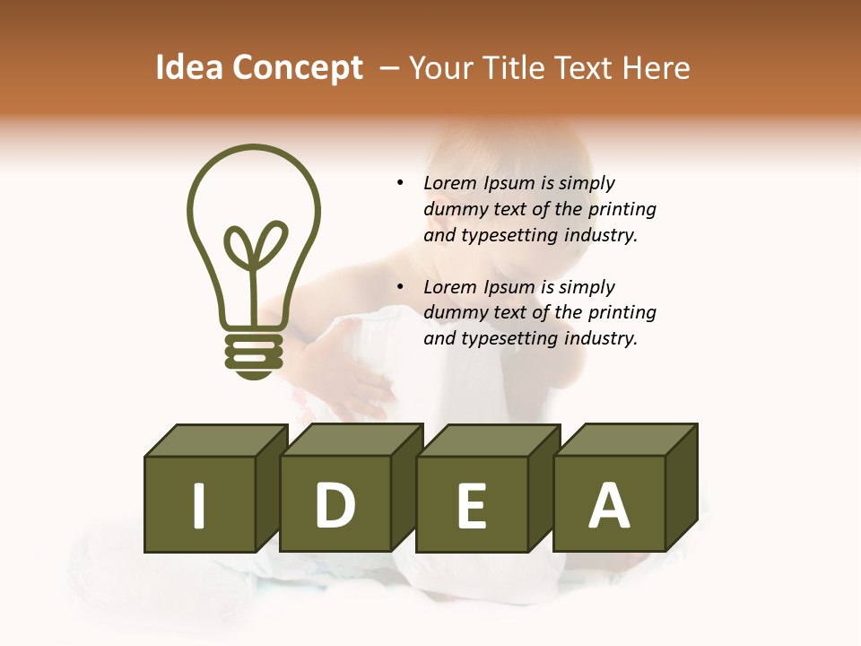 Funny Sit Toddler PowerPoint Template