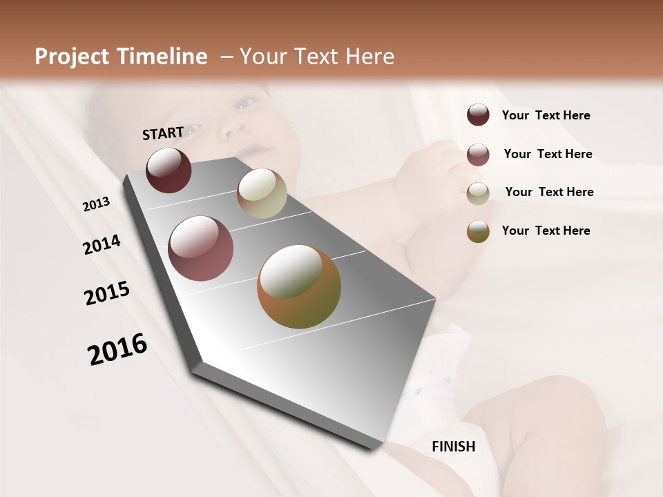 Junge Papa Windel PowerPoint Template
