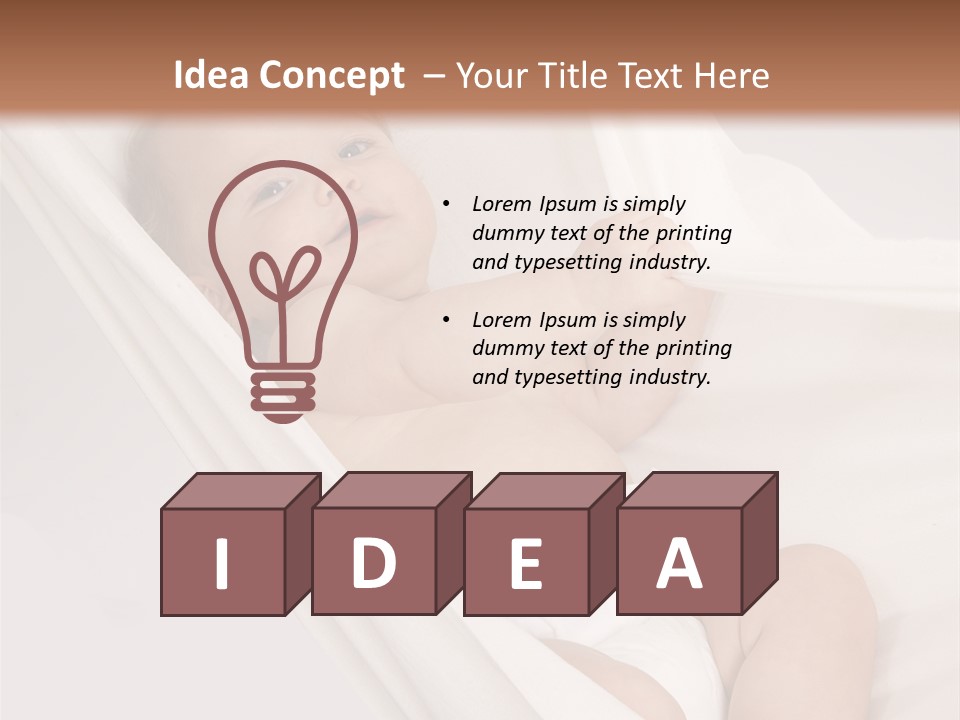 Junge Papa Windel PowerPoint Template