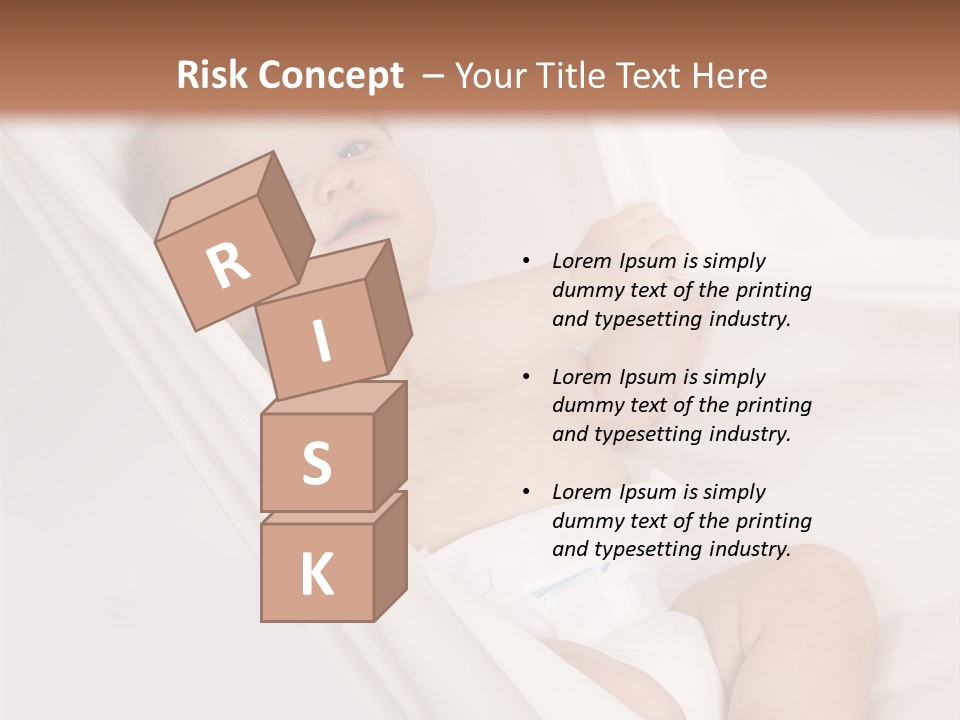 Junge Papa Windel PowerPoint Template