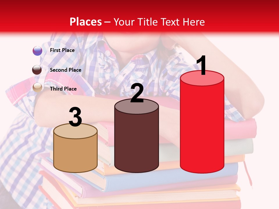 Beautiful Reading Girl PowerPoint Template