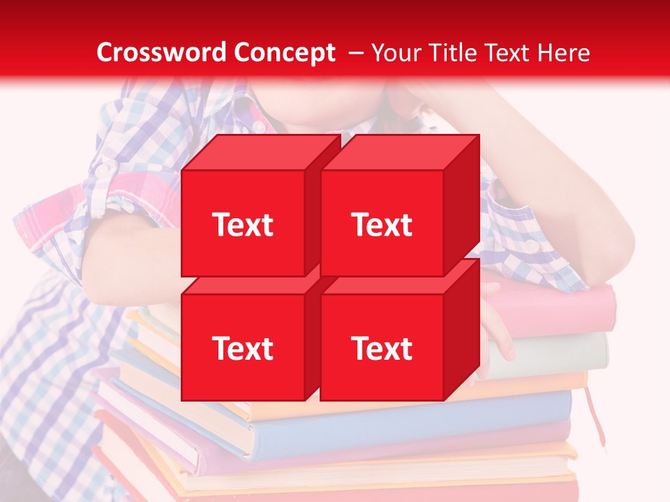 Beautiful Reading Girl PowerPoint Template