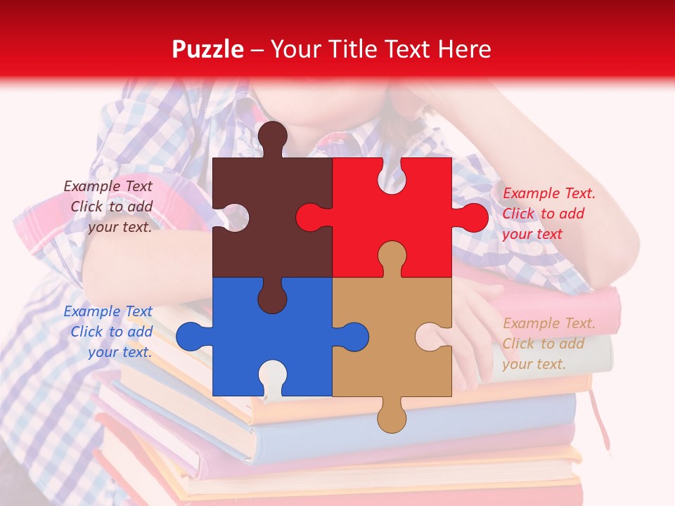 Beautiful Reading Girl PowerPoint Template