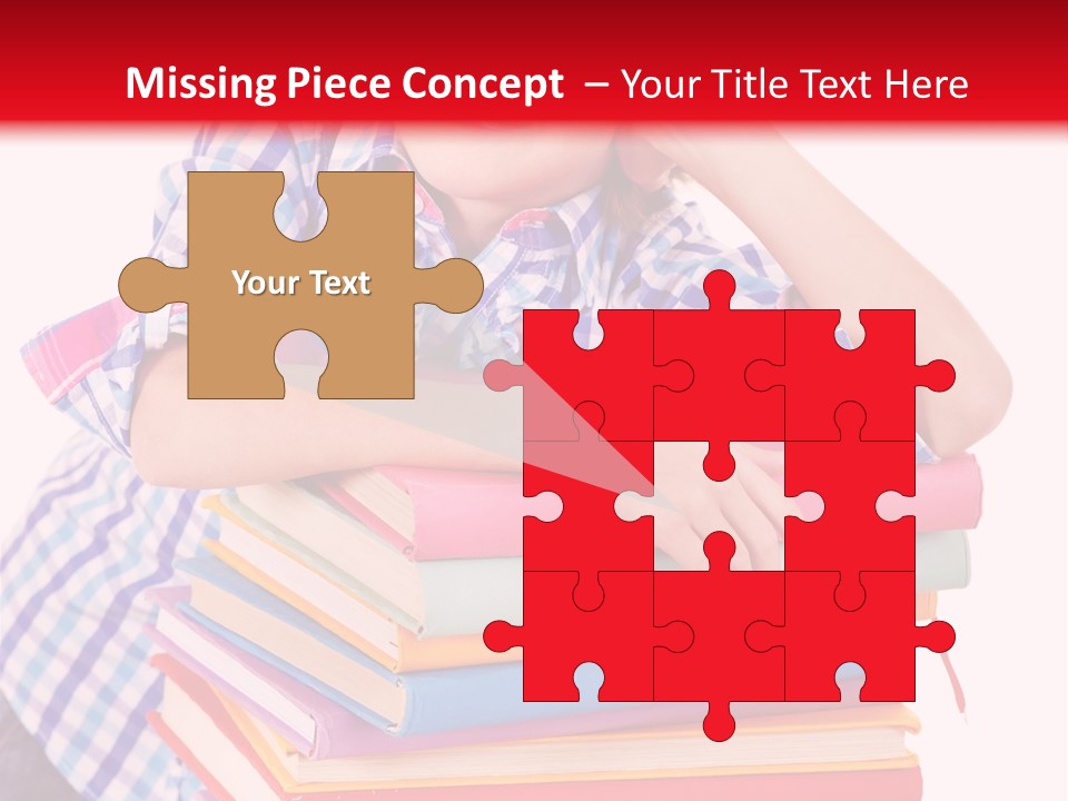 Beautiful Reading Girl PowerPoint Template